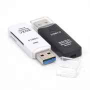 DM-HC32 2 IN 1 Card Reader USB3.0 to SD/TF Memory Card Reader High Speed Smart Card Reader Adapter for PC Laptop Accesso