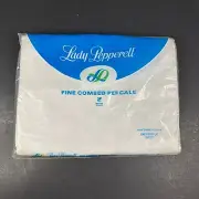 Vintage Lady Pepperell Percale White One Twin FLAT Sheet NOS