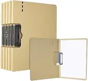 Filing Envelopes 5 Pcs Single Clip A4 Folder Multifunction Can Be Folded Writing Pad Data Storage Office Supplies Plastic Folders(Yellow)