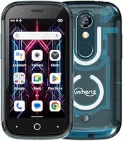 Unihertz Jelly Star, The World's Smallest Android 13 Smartphone Transparent Design LED Light NFC OTG Blue (EU Charger)