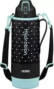 Thermos Water Bottle Vacuum Insulated Sports Bottle Dot Black 1.5L FHT-1500F #1