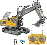 Rc Excavator, Trucks Command The Site Conquer The Dirt, Remote Control Excavators with 360 Rotation, RC Trucks and Dump Truck Set for Adults, Alloy Material
