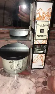 Olivia Blake Pumpkin Holiday Scented Candle Reed Diffuser Gift Set Thanksgiving
