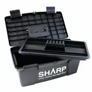 SHARP UTILITY BOX W/ REMOVABLE TRAY KNIFE CARRY CASE | BLACK