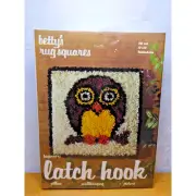 Betty's Rug Squares Beginners Latch Hook #701 Owl - Pillow/ Wall Hanging/Picture