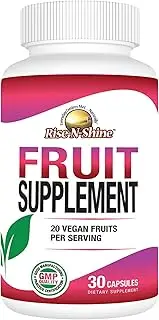 Fruit Supplement - Vegan 20 Concentrated Super Food Fruits Per Serving; with Aloe Vera, Cherry, Cranberry, Papaya, Acai, Goji Berry, Pomegranate and More!