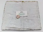 New We R Memory Keepers Heat Transfer Blank Sequin Pillow Case, White-Gold