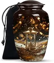 Hourglass Large Size Urns for Human Ashes Women & Men - Memorial Funeral Urn for Mom & Dad - Holds Upto 200 Cubic Inches - Large Cremation Decorative Urns (Size - 10 Inch)
