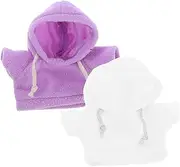 WHAMVOX Plush Hoodies 2pcs Doll Clothing Sets Soft Toy Dresses for Stuffed Animals