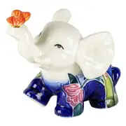 Old Tupton Ware Iris And Bird Elephant Home Decor Decorative Statue Ornament