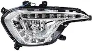 Car Fog Lights For Hyundai For Grand For Santa Fe For Maxcruz 2013-2015 Front Bumper LED Daytime Running Light Fog Light Signal Lamp Assembly Car Front Bumper Fog Light(LED Left)