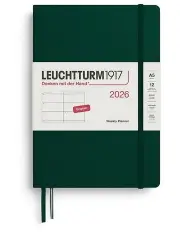 [LEUCHTTURM1917] Weekly Planner Medium A5 2026 in Forest Green