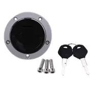 Motorcycle Fuel Gas Tank Cap Cover Key Lock for Kawasaki Z800 Z750R ZX14 KLE650 Z1000 Z750 Black