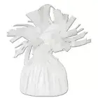 White Metallic Wrapped Balloon Weight | 1 Pc | 6 oz.