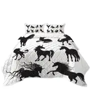 Legendary Unicorn Silhouettes Coverlet