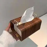 Black Walnut Tissue Box Wooden Tissue Boxes Alien Tissue Box Cover Cloud Shape Tissue Cover Brass Wood Tissue Box (Rectangular)