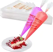 Mumoo Bear 100Pcs Disposable Piping Bags 12 inch Pastry Bags Piping Bags Disposable Icing Piping Pastry Bags for Cookie/Cake Decorating Supplies Anti Burst and Non-Slip Thicken Cake Decorating Bags