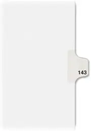 Avery Individual Legal Exhibit Dividers, Style, 143, Side Tab, 8-1/2" x 11", 25 Set/Pack (AVE-82359)