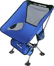 ROCK CLOUD Portable Camping Chair with Anti-Slip Large Feet Ultralight Folding Chairs Outdoor for Garden Camp Hiking Backpacking Lawn Beach Sports