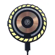 C64 15W Car Magnetic Suction Wireless Charger Stand with Light for Iphone