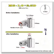 2000pcs M6X1x2.5D Metric Helicoil Screw Thread Wire Inserts 304 Stainless