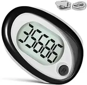 GOOHOCHY Large Screen Step Counter Portable Pedometer Clip Accurate Counting for Fitness