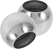 Alasum 2pcs Perforated Ball Reflective Garden Globe Mirror Polished Sphere Mirror Polished Gazings Ball Reflective Garden Sphere Stainless Steel Ornament 201 Stainless Steel Silver
