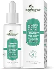 [Earth Science Ayurveda] AHA 30% BHA 5% PHA 2% Face Peeling Solution Exfoliating Serum for skin glow, Paraben Free, AHA BHA Peeling Solution for Men & Women Pack of 1