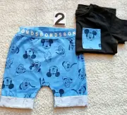 BondsXCustom Shorts Set- Mickey And Friends Blue Print . Size 2