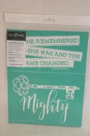Unsinkable Collection "Mighty" Chalk Couture Transfer Girl Power NEW