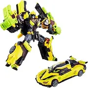 Metal Cardbot S SPARKBIT Spark Bit Yellow Transforming Robot Sports Car