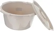 KOMBIUDA Senior's Shower Stool Hip Bucket for Pregnant Women Portable Commode Pot Lid Home Travel Accessory