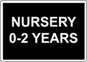 NURSERY 0-2 YEARS 1 | Laminated Vinyl Decal Sticker Label