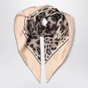 [Dolce & Gabbana] Kim Foulard In Leopard Print Silk Twill One size Print