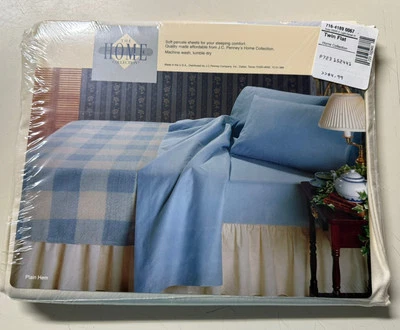 New VTG The Home Collection Twin Flat Sheet Light Camel 66" X 96" Cotton Blend