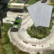 BNIB OO / HO BUSCH 1106 CONCRETE SLAB ROAD KIT -FARM -QUARRY -DEPOT -CROSSING
