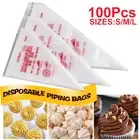 Plastic Bakery Icing Pastry Cake Piping Bags Decorating Tool Crowded Nozzles