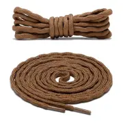 2 Pair Wave Brown Hiking Work Boot Shoe Laces for 5 6 7 8 9 10 eyelets Stay Tied