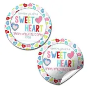 You're A Sweetheart Candy Heart Valentine Party Favor Sticker Labels for Kids,
