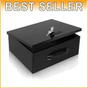 Portable Fire Resistant Safe Box for Documents and Valuables - Large Capacity