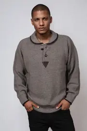 Ansett Wool Agate Shawl Neck Jumper