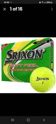 Srixon Soft Feel Golf Balls 12 (1 Dozen) NEW Yellow Tour Edition