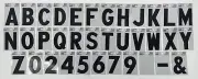 3" Black Reflective Number Letter Self Adhesive for Boats Snowmobiles Mailboxes