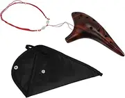 JOINPAYA 12-hole Alto Flute Ocarina Key Gilt Ceramic Clay Flute Professional Set for Intermediate Players
