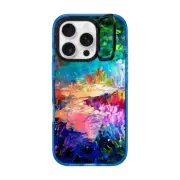 iPhone 16 Pro Impact Ring Stand Case MagSafe Compatible WELCOME TO UTOPIA - Colorful Magical Forest Abstract Trees Floral Nature Galaxy Flowers Rainbow Bold Whimsical Fairy Land Painting