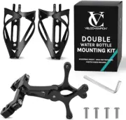 Double Water Bottle Cage Mount Holder. for Cycling Triathlon or Time Trial Bikes