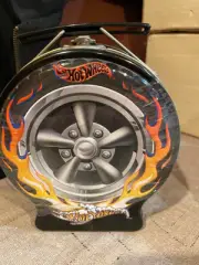 2001 Hot Wheels Tire Tin Container Filled W/ Frankford Crispy Chocolate Candy