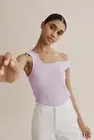 Country Road One Shoulder Rib Top [XXS] NWT RRP$50 Mauve