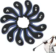 Iron Covers for Golf Clubs,12X Letter Print Driver Head Covers | Number Alphabet Design Sports Fan Golf Club Equipment, Sports Fan Equipment Protects for All Weather Conditions