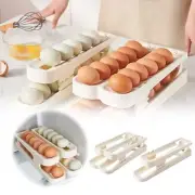 Automatic Egg Tray | Rolling Egg Dispenser | Refrigerator Egg Roller Double